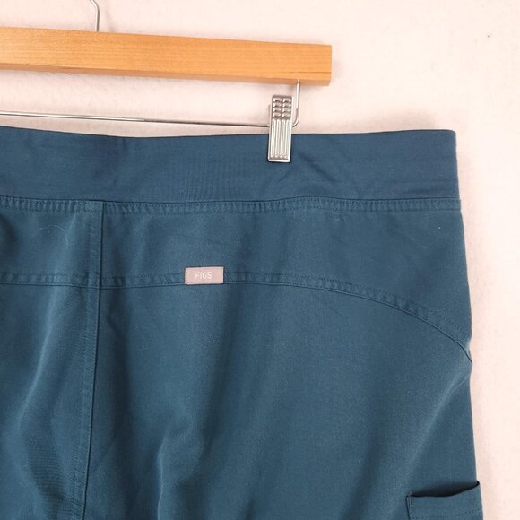 FIGS Scrub Pants Womens XXL Teal Blue Kade Technical Collection Cargo Pockets - Picture 9 of 11